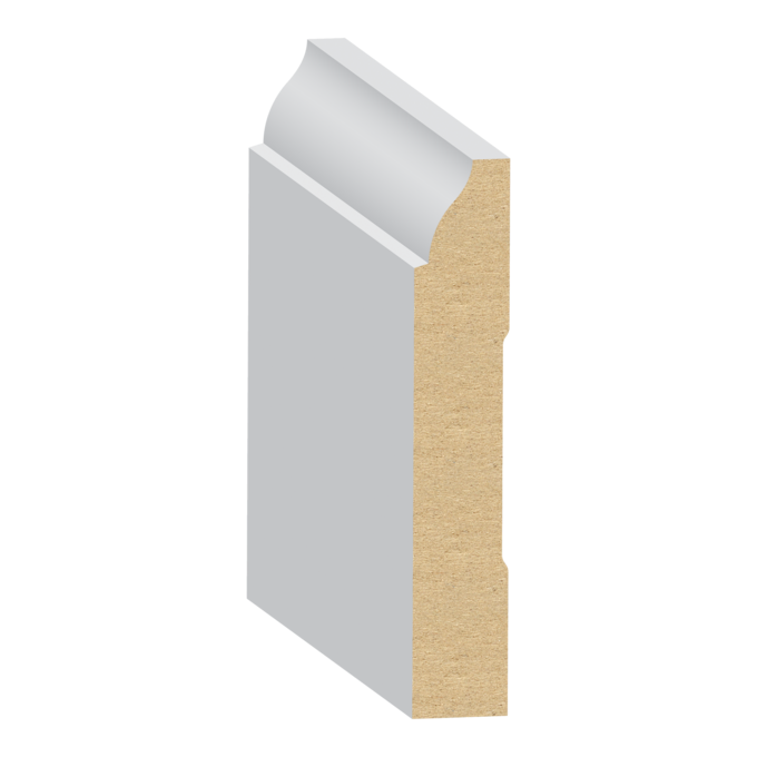 9/16" × 3-1/4" × 16’
PRIMED MDF BASEBOARD