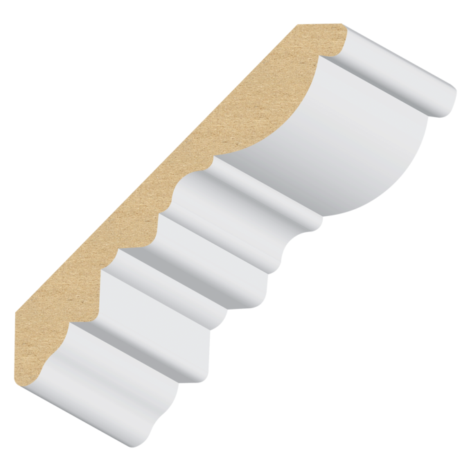9/16” × 4 1/2" × 16’
PRIMED MDF CROWN MOLDING