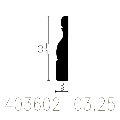 5/8" × 3-1/4” × 17’
PRIMED MDF CASING