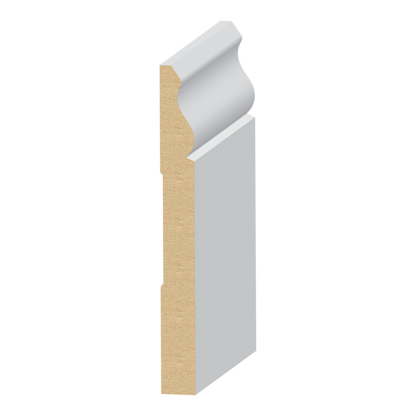 9/16" × 5-1/4” × 16' PRIMED MDF BASEBOARD