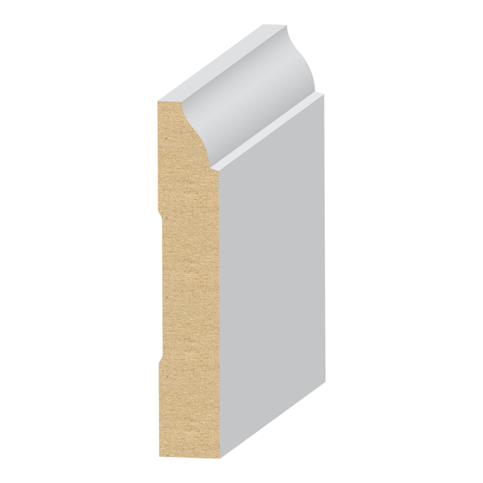 9/16" × 3 1/4" × 16' PRIMED MDF BASEBOARD