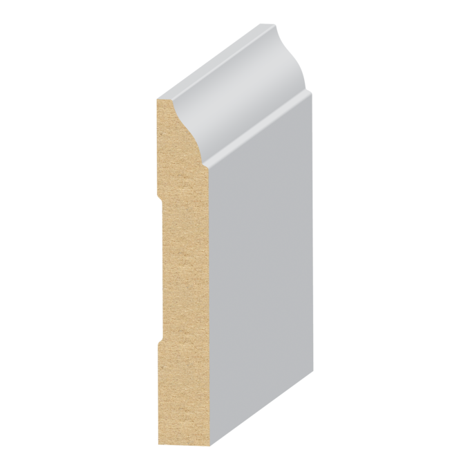 1/2" × 3 1/4" × 16' PRIMED MDF BASEBOARD