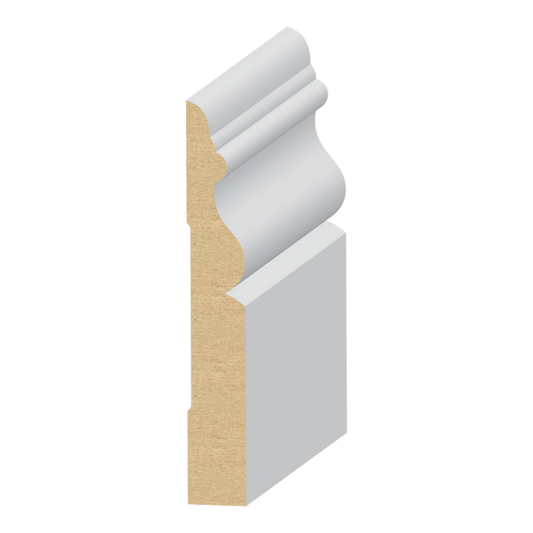 9/16" × 3 7/8” × 16' PRIMED MDF BASEBOARD
