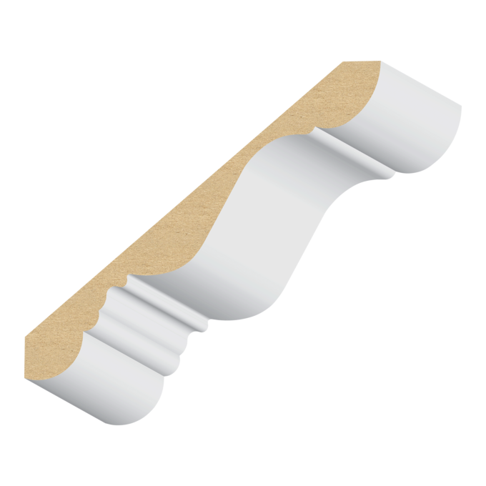 11/16" × 6” × 16' PRIMED MDF CROWN MOLDING