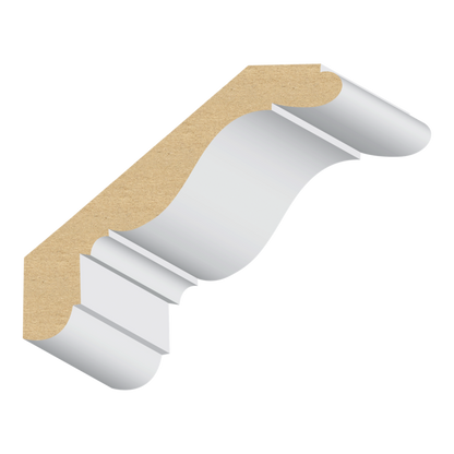 3/4” × 4 5/8" × 16’ PRIMED MDF CROWN MOLDING