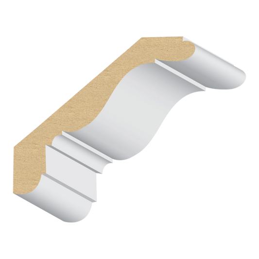 3/4” × 4 5/8" × 16’ PRIMED MDF CROWN MOLDING
