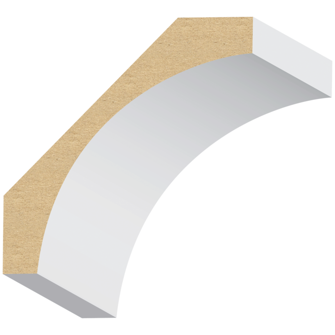 9/16” × 4 1/2" × 16' PRIMED MDF CROWN MOLDING