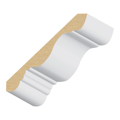 9/16” × 4 1/4" × 16’ PRIMED MDF CROWN MOLDING