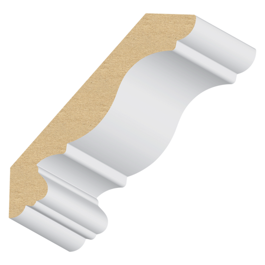 3/4” × 4 5/8" × 16’ PRIMED MDF CROWN MOLDING
