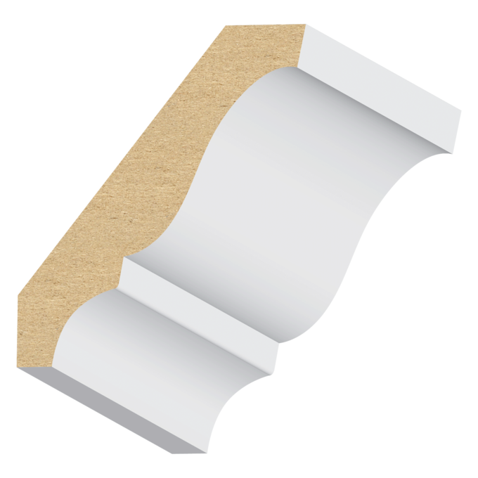 9/16” × 2 3/4" × 16’ PRIMED MDF CROWN MOLDING