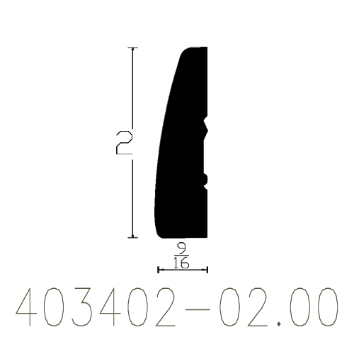 9/16" × 2" × 17’ PRIMED MDF CASING