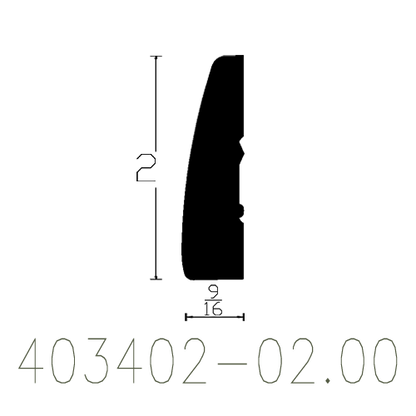 9/16" × 2" × 17’ PRIMED MDF CASING